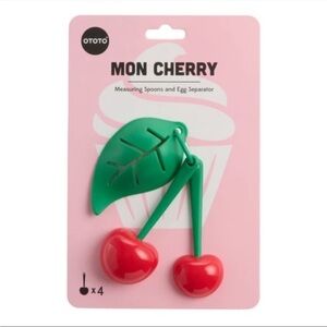 OTOTO Mon Cherry Measuring Spoons and Egg Separator